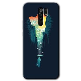 Xiaomi Redmi 9 City Bird Sky Baskılı Uyumlu Silikon Kılıf