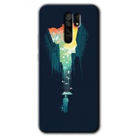 Xiaomi Redmi 9 City Bird Sky Baskılı Uyumlu Silikon Kılıf