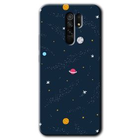 Xiaomi Redmi 9 Çizim Gezegen Baskılı Uyumlu Silikon Kılıf