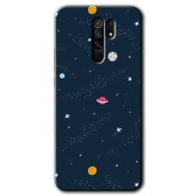 Xiaomi Redmi 9 Çizim Gezegen Baskılı Uyumlu Silikon Kılıf