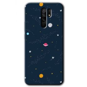 Xiaomi Redmi 9 Çizim Gezegen Baskılı Uyumlu Silikon Kılıf