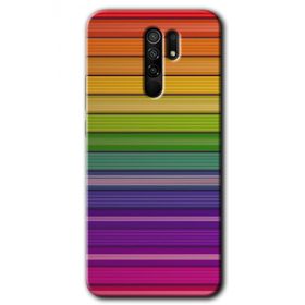 Xiaomi Redmi 9 Colorful Lines Baskılı Uyumlu Silikon Kılıf