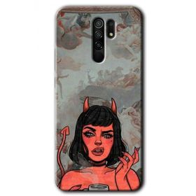 Xiaomi Redmi 9 Devil Girl Baskılı Uyumlu Silikon Kılıf