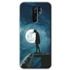 Xiaomi Redmi 9 Dolunay Yalnızlık Baskılı Uyumlu Silikon Kılıf