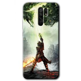 Xiaomi Redmi 9 Dragon Hunter Baskılı Uyumlu Silikon Kılıf