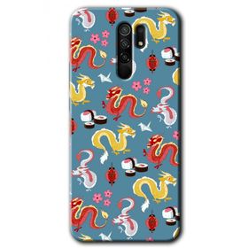 Xiaomi Redmi 9 Funky Dragon Baskılı Uyumlu Silikon Kılıf
