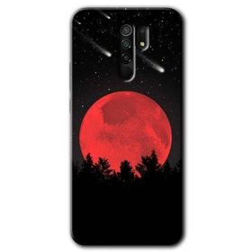 Xiaomi Redmi 9 Kanlı Ay Baskılı Uyumlu Silikon Kılıf