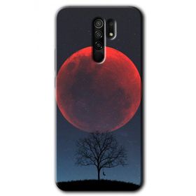 Xiaomi Redmi 9 Kanlı Ay Baskılı Uyumlu Silikon Kılıf