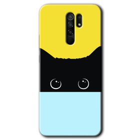 Xiaomi Redmi 9 Kara Kedi Baskılı Uyumlu Silikon Kılıf