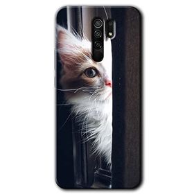 Xiaomi Redmi 9 Kedi Bakışı Baskılı Uyumlu Silikon Kılıf