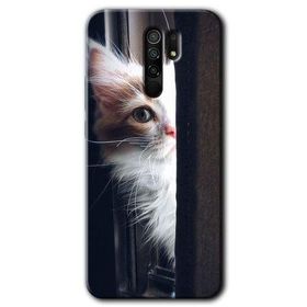 Xiaomi Redmi 9 Kedi Bakışı Baskılı Uyumlu Silikon Kılıf