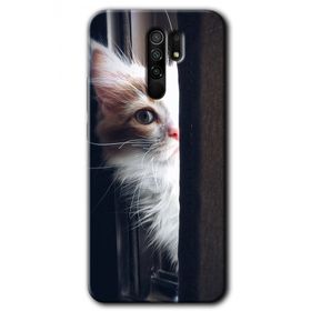 Xiaomi Redmi 9 Kedi Bakışı Baskılı Uyumlu Silikon Kılıf