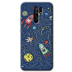 Xiaomi Redmi 9 Kedi Galaksi Baskılı Uyumlu Silikon Kılıf