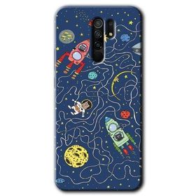 Xiaomi Redmi 9 Kedi Galaksi Baskılı Uyumlu Silikon Kılıf