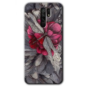 Xiaomi Redmi 9 kelebek Ömrü Baskılı Uyumlu Silikon Kılıf