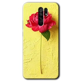 Xiaomi Redmi 9 Kırmızı Gül Baskılı Uyumlu Silikon Kılıf