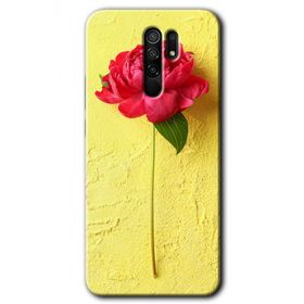 Xiaomi Redmi 9 Kırmızı Gül Baskılı Uyumlu Silikon Kılıf