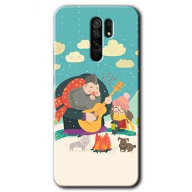 Xiaomi Redmi 9 Kış Pikniği Baskılı Uyumlu Silikon Kılıf
