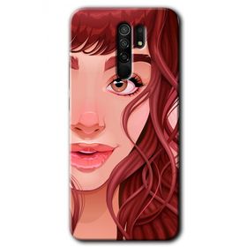 Xiaomi Redmi 9 Kızıl Kız Baskılı Uyumlu Silikon Kılıf