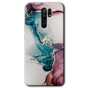 Xiaomi Redmi 9 Liquid Mermer Baskılı Uyumlu Silikon Kılıf