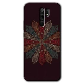 Xiaomi Redmi 9 Mandala Flower Wal Baskılı Uyumlu Silikon Kılıf