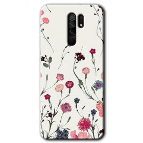 Xiaomi Redmi 9 Mat Çiçek Baskılı Uyumlu Silikon Kılıf