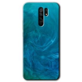 Xiaomi Redmi 9 Mavi Aura Baskılı Uyumlu Silikon Kılıf