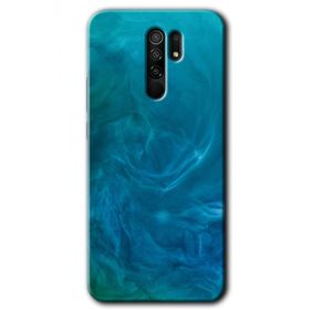 Xiaomi Redmi 9 Mavi Aura Baskılı Uyumlu Silikon Kılıf