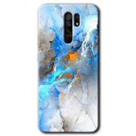 Xiaomi Redmi 9 Mavi Buzul Baskılı Uyumlu Silikon Kılıf