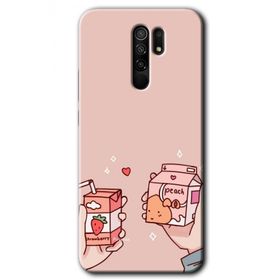Xiaomi Redmi 9 Meyveli Süt Baskılı Uyumlu Silikon Kılıf