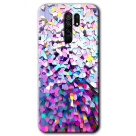 Xiaomi Redmi 9 Mosaic Fragments Colorfull Baskılı Uyumlu Silikon Kılıf