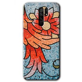 Xiaomi Redmi 9 Mozaik Çiçek Baskılı Uyumlu Silikon Kılıf