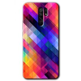Xiaomi Redmi 9 Multi Oblique Baskılı Uyumlu Silikon Kılıf