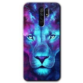 Xiaomi Redmi 9 Neon Lion Baskılı Uyumlu Silikon Kılıf