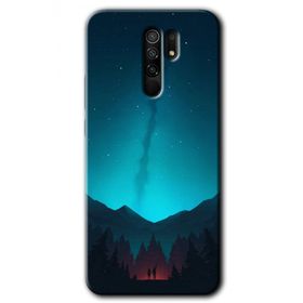 Xiaomi Redmi 9 Night Fores Mount Baskılı Uyumlu Silikon Kılıf