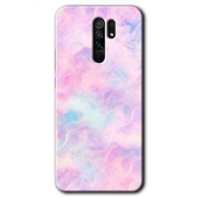Xiaomi Redmi 9 Pembe Duman Baskılı Uyumlu Silikon Kılıf
