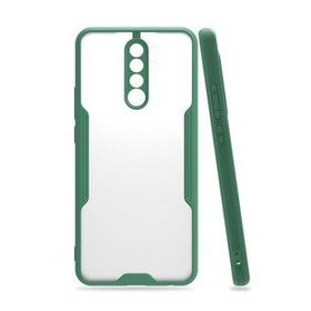 Xiaomi Redmi 9 Platin Silikon - Yeşil Kılıf