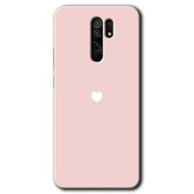 Xiaomi Redmi 9 Sade Kalp Baskılı Uyumlu Silikon Kılıf