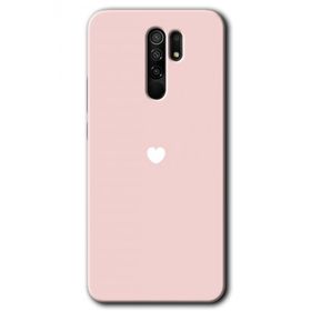 Xiaomi Redmi 9 Sade Kalp Baskılı Uyumlu Silikon Kılıf