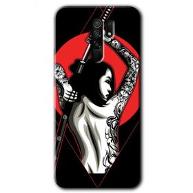Xiaomi Redmi 9 Samurai Girl Baskılı Uyumlu Silikon Kılıf