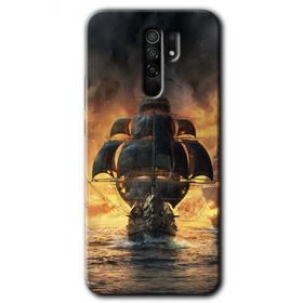 Xiaomi Redmi 9 Siyah İnci Baskılı Uyumlu Silikon Kılıf