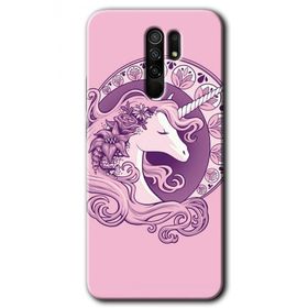 Xiaomi Redmi 9 Unicorn Pembe Baskılı Uyumlu Silikon Kılıf