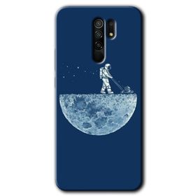 Xiaomi Redmi 9 Uzay İşçisi Baskılı Uyumlu Silikon Kılıf