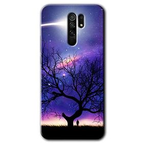 Xiaomi Redmi 9 Uzay Silüet Baskılı Uyumlu Silikon Kılıf