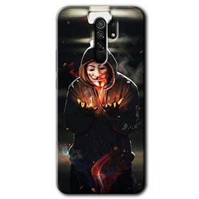 Xiaomi Redmi 9 V for Fire Baskılı Uyumlu Silikon Kılıf