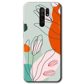 Xiaomi Redmi 9 Vektör Çiçekler Baskılı Uyumlu Silikon Kılıf