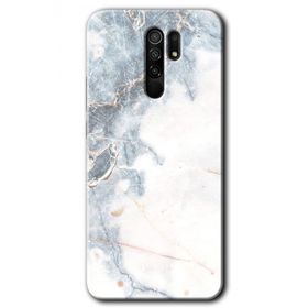 Xiaomi Redmi 9 White Marble Baskılı Uyumlu Silikon Kılıf