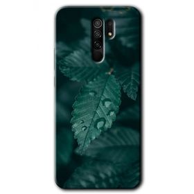 Xiaomi Redmi 9 Yağmurlu Yaprak Baskılı Uyumlu Silikon Kılıf