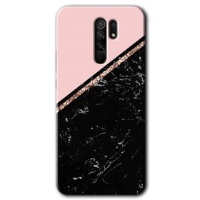 Xiaomi Redmi 9 Yarım Mermer Baskılı Uyumlu Silikon Kılıf