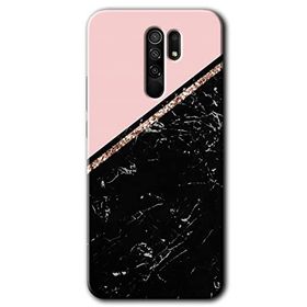 Xiaomi Redmi 9 Yarım Mermer Baskılı Uyumlu Silikon Kılıf